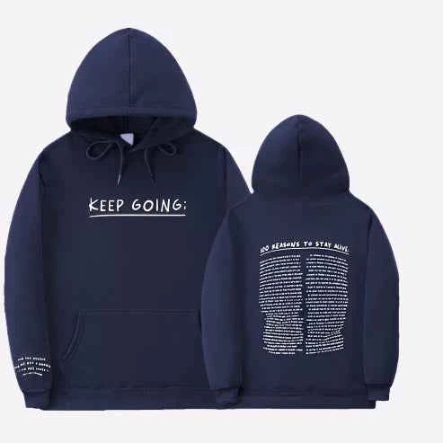 Emberly | Motivational Hoodie 100 Reasons To Stay Positive Today