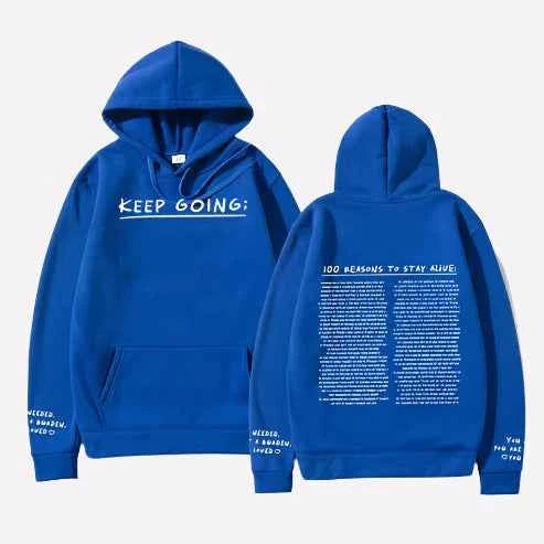 Emberly | Motivational Hoodie 100 Reasons To Stay Positive Today
