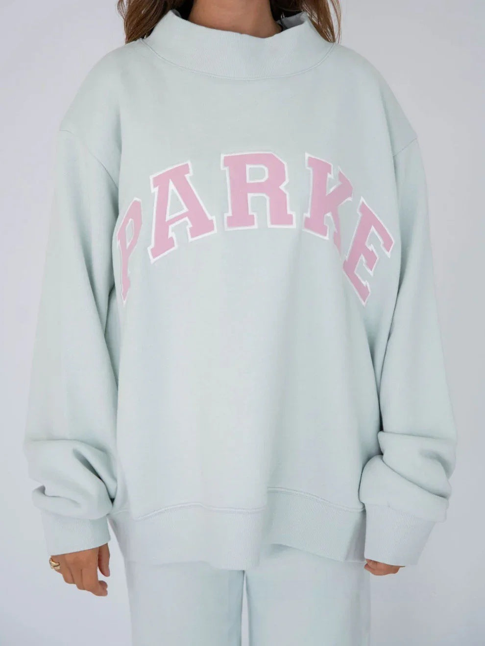 Harlow | Cozy Varsity Mockneck Sweatshirt