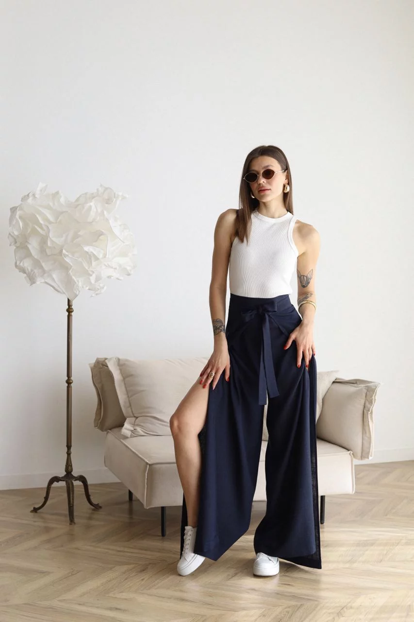 Sigourney | Women's Wide-Leg Linen Pants