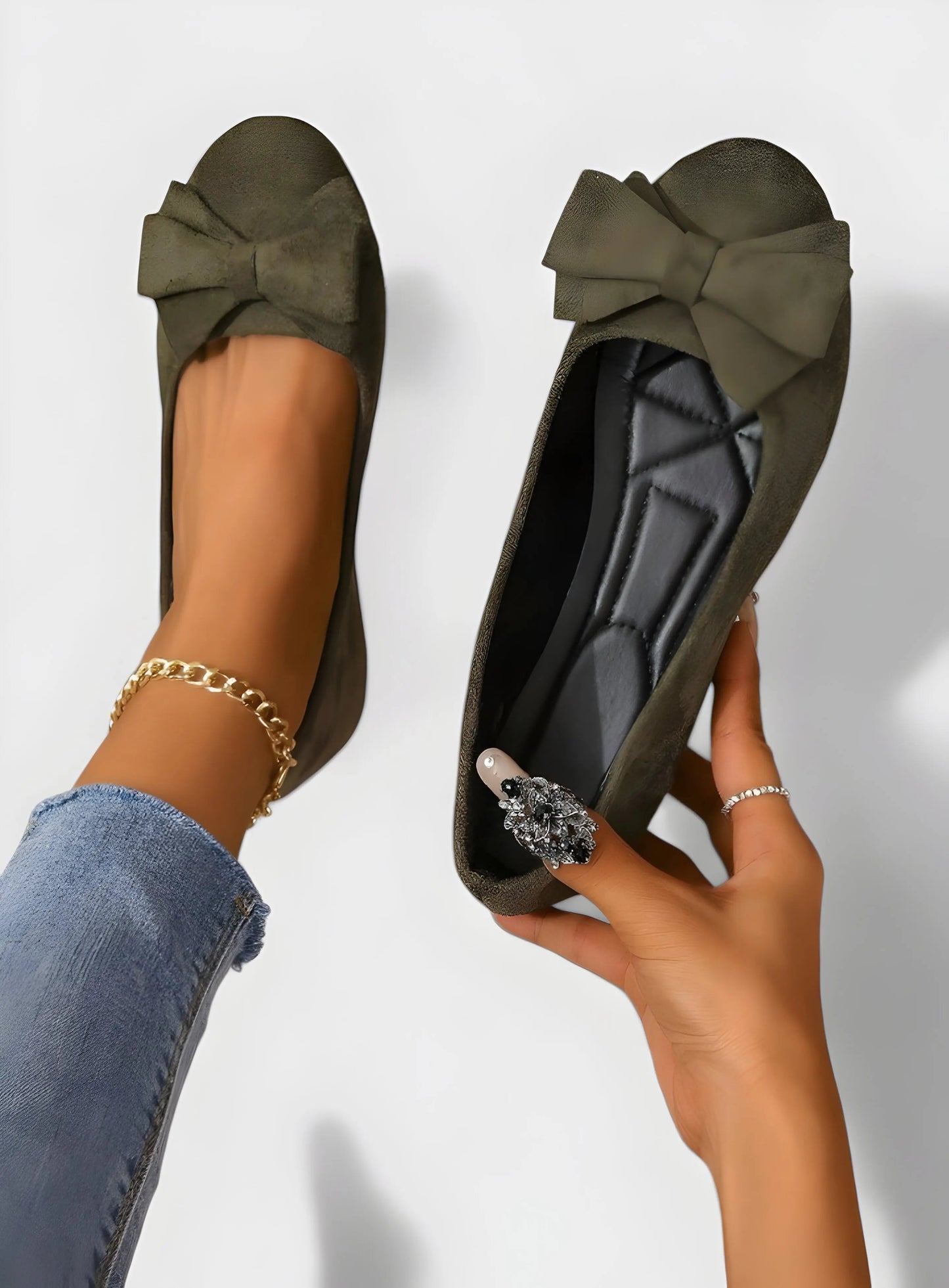 Zelia | Slip-On Ballet Flats with Bow