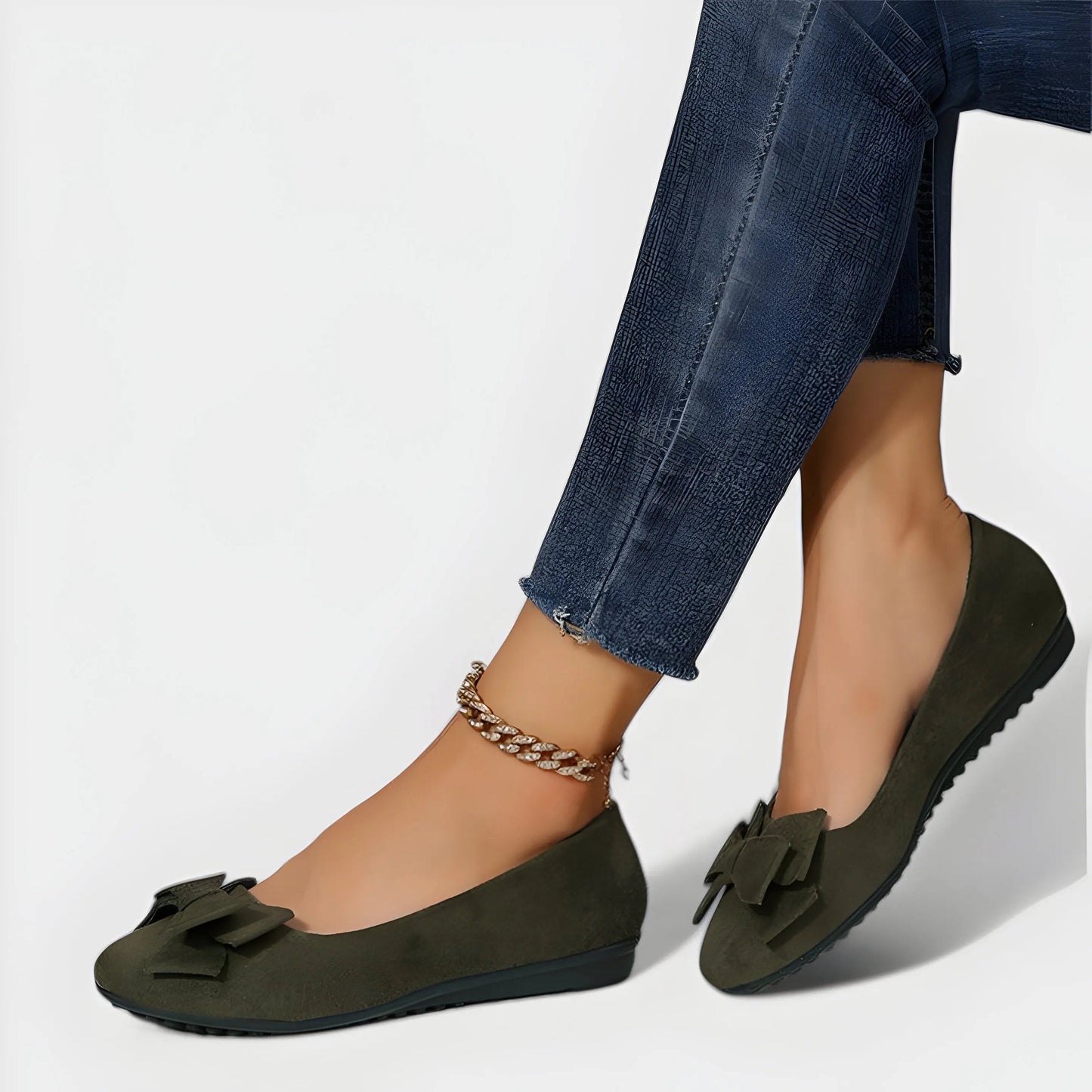 Zelia | Slip-On Ballet Flats with Bow