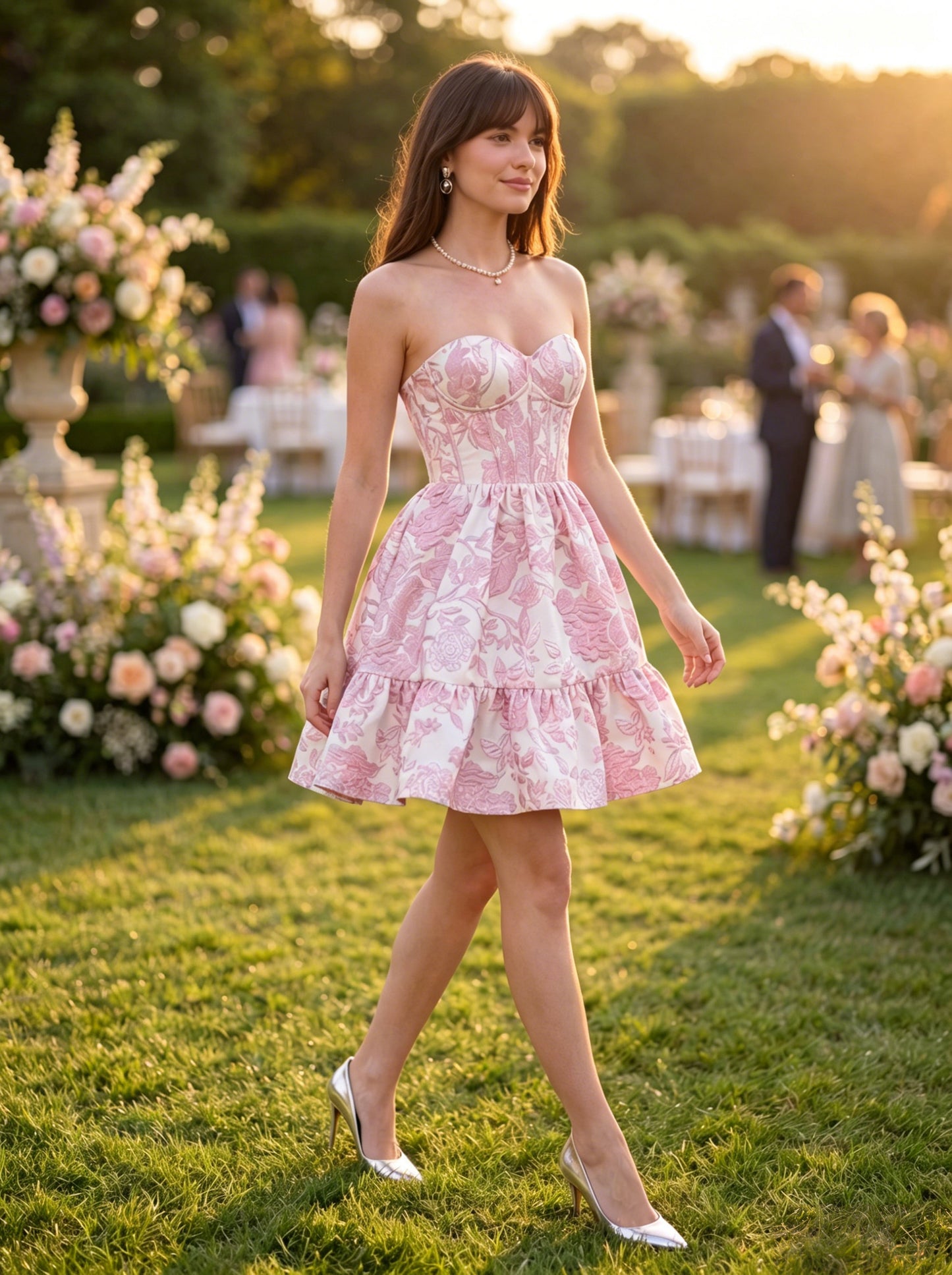 Talia | A-Line Strapless Satin Homecoming Dress