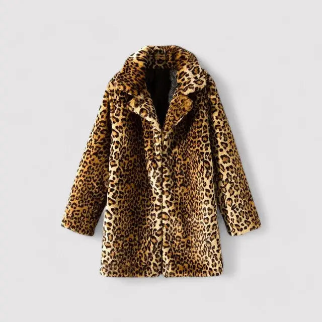 Aliya | Chic Leopard Faux Fur Coat