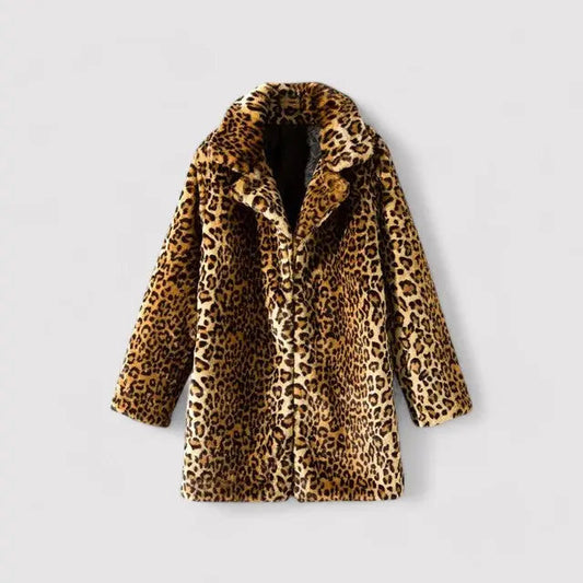 Aliya | Chic Leopard Faux Fur Coat