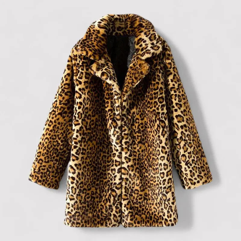 Aliya | Chic Leopard Faux Fur Coat