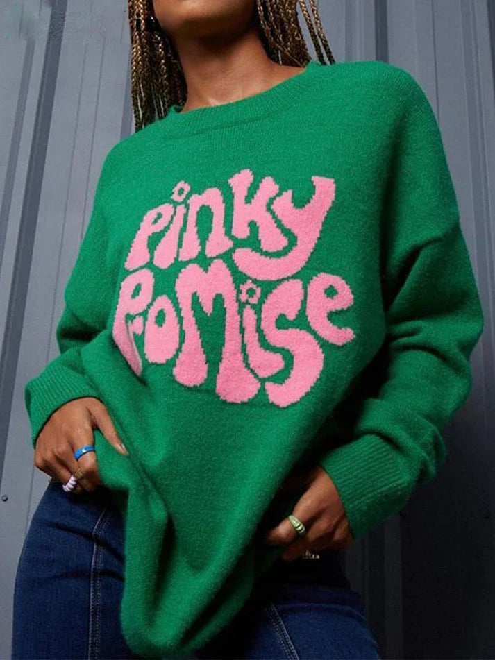 Emeline | Vibrant Green Oversized Polyester Sweater