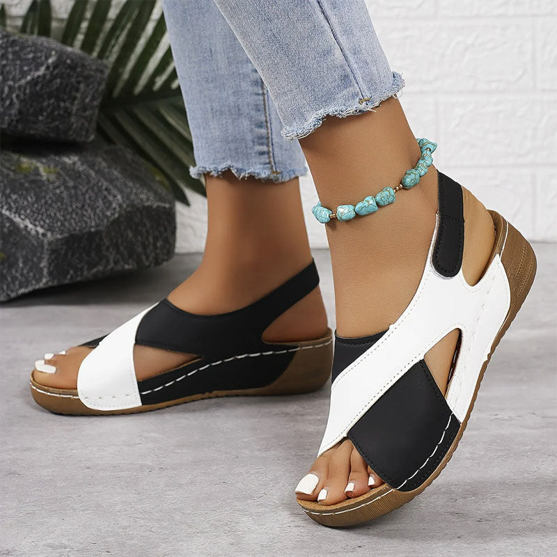 Priscine | Colorblock Comfort Sandals