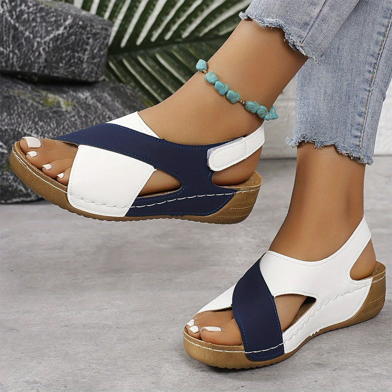 Priscine | Colorblock Comfort Sandals
