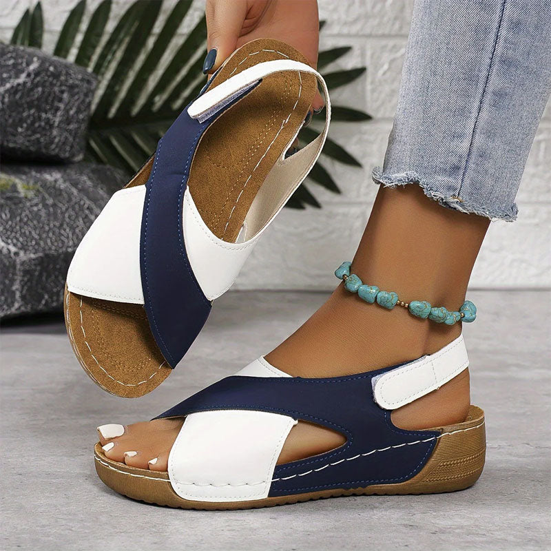 Priscine | Colorblock Comfort Sandals