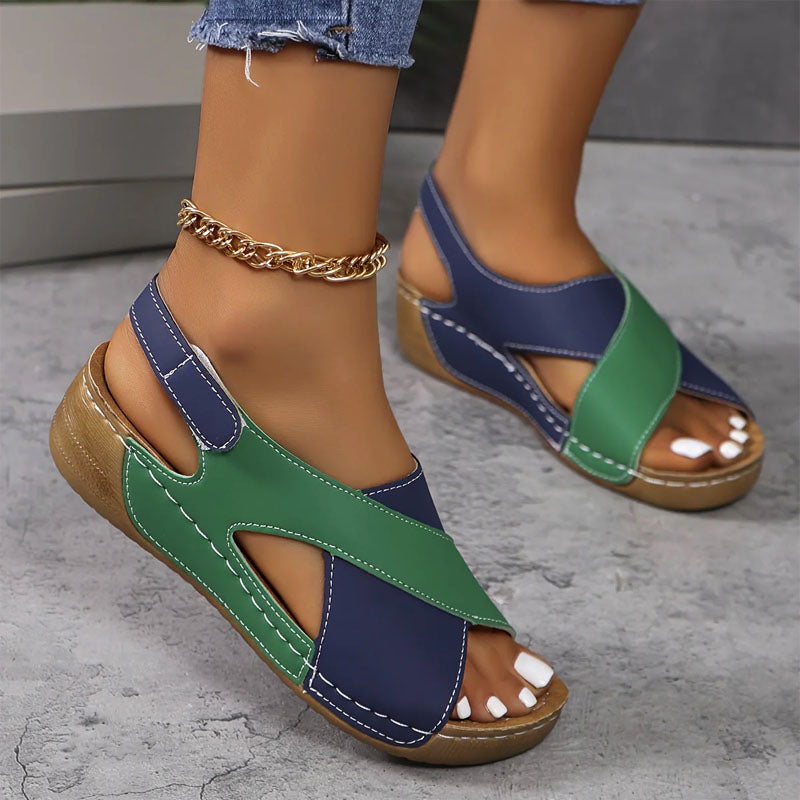 Priscine | Colorblock Comfort Sandals