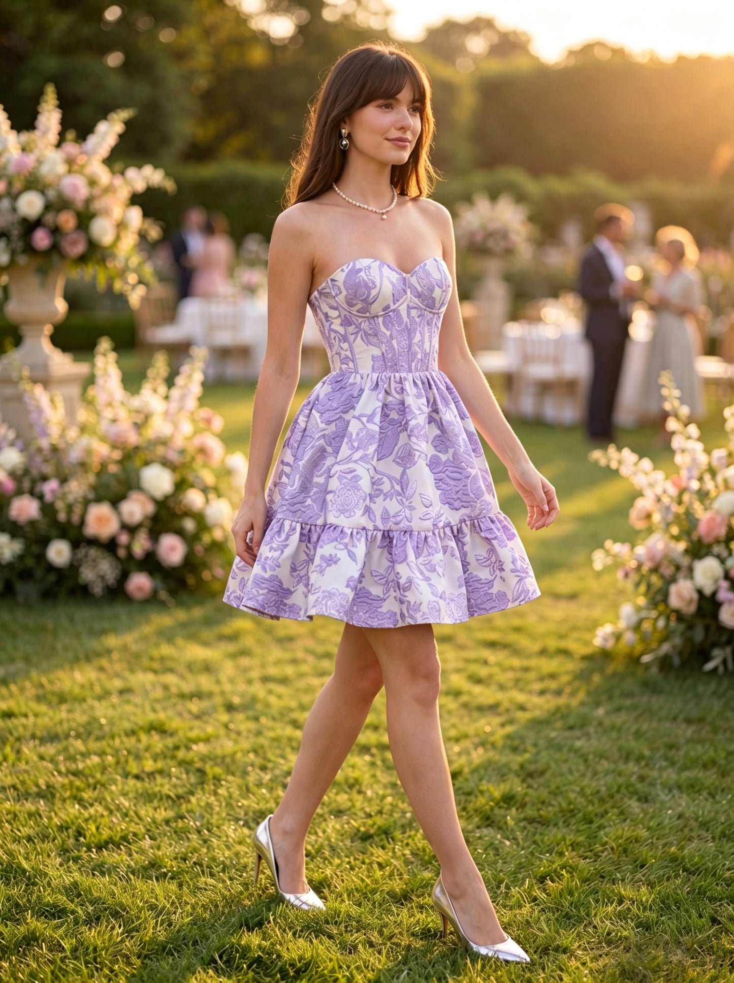 Talia | A-Line Strapless Satin Homecoming Dress