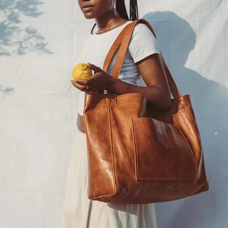 Praxedes | Stylish Corso Faux Leather Tote Bag for Everyday Use