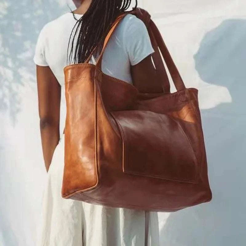 Praxedes | Stylish Corso Faux Leather Tote Bag for Everyday Use