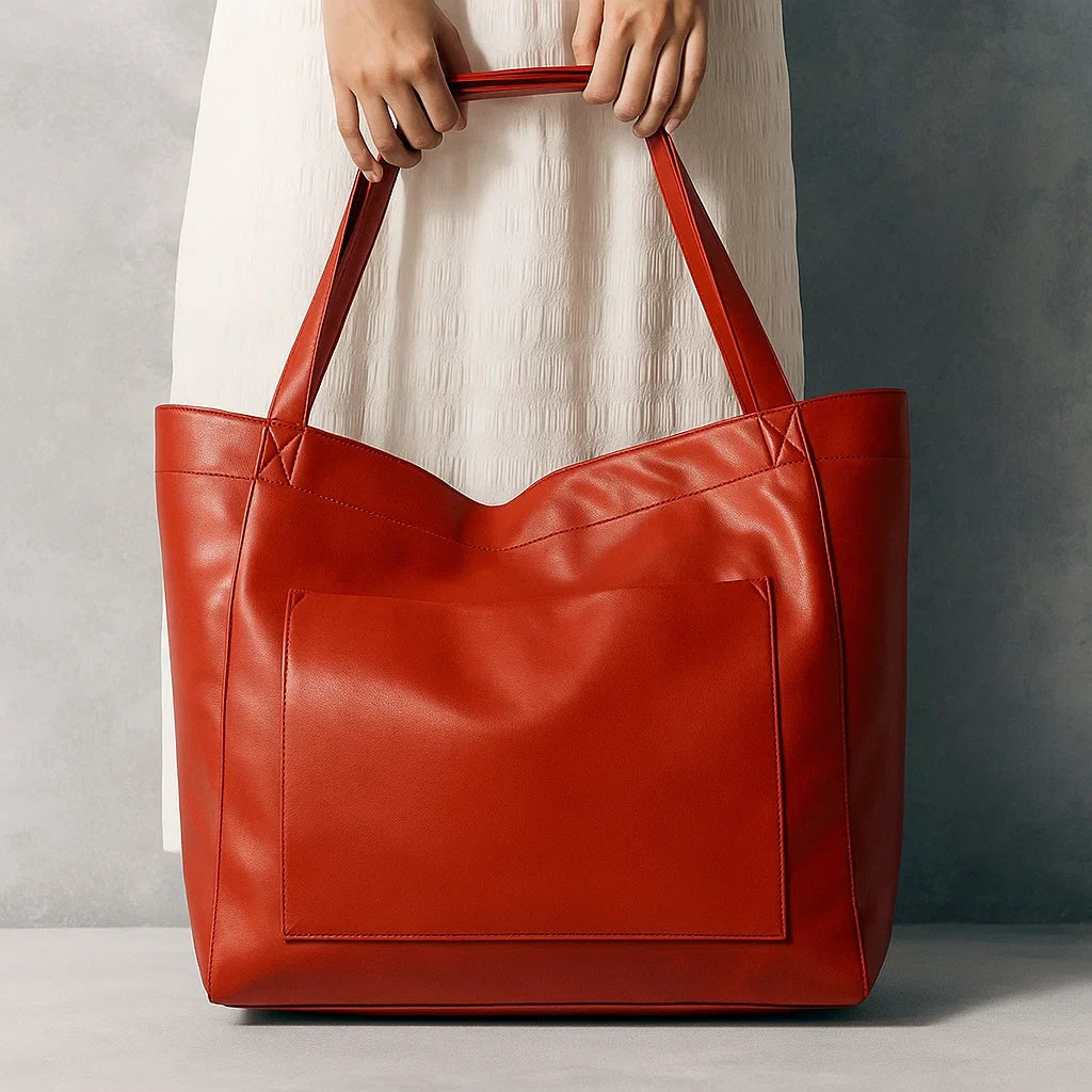 Praxedes | Stylish Corso Faux Leather Tote Bag for Everyday Use