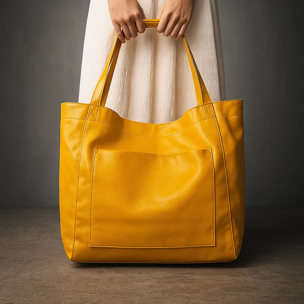 Praxedes | Stylish Corso Faux Leather Tote Bag for Everyday Use