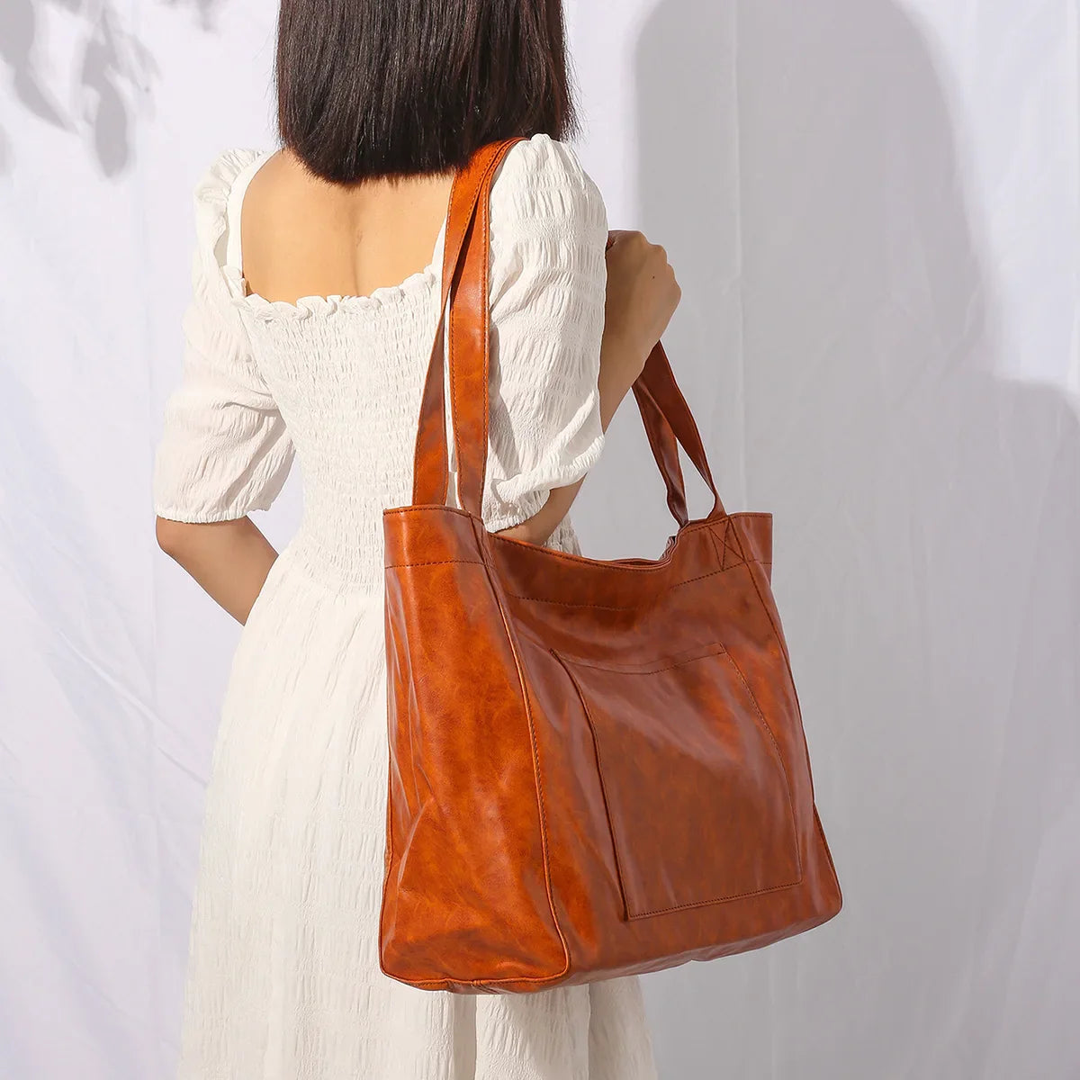 Praxedes | Stylish Corso Faux Leather Tote Bag for Everyday Use