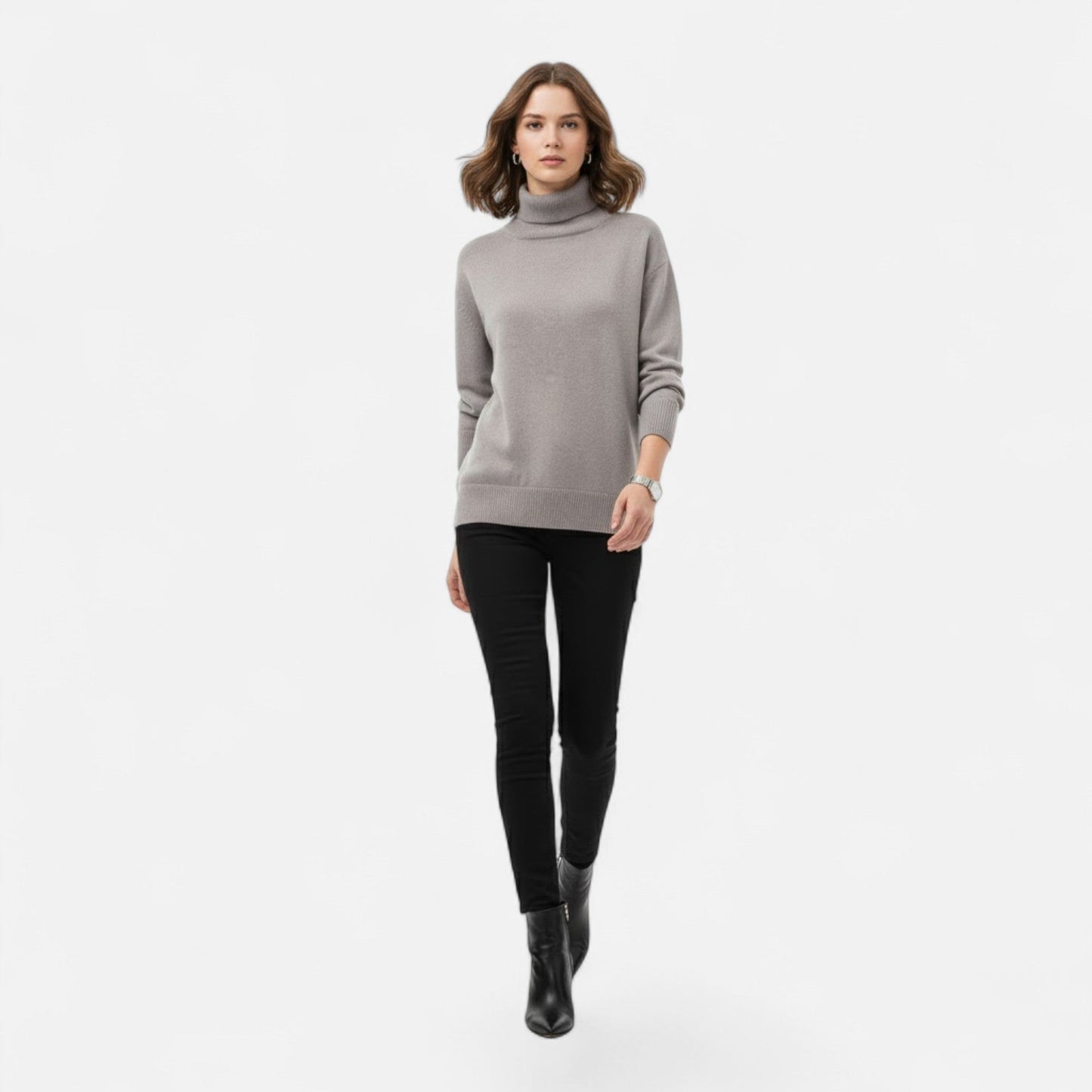 Lorelai | Wool-Blend Turtleneck Sweater – Oversized Thick Knit