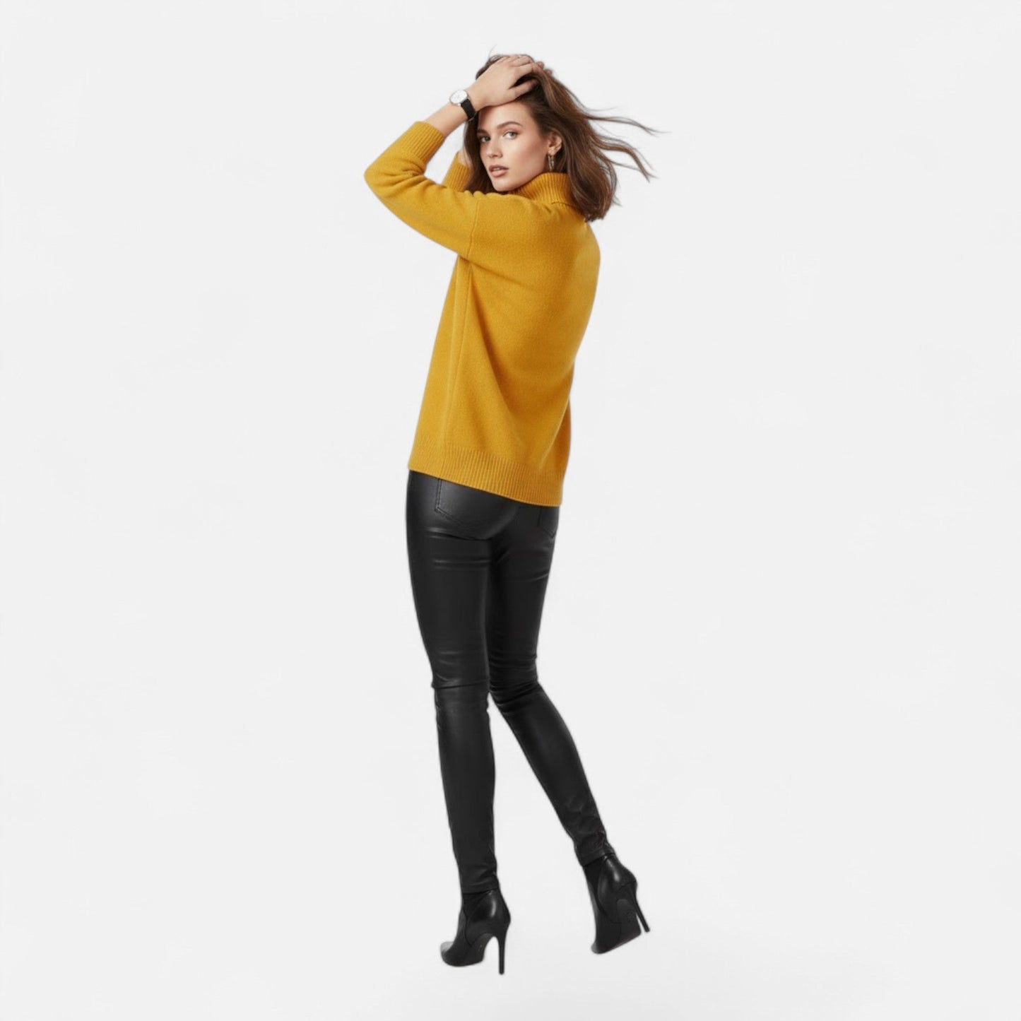 Lorelai | Wool-Blend Turtleneck Sweater – Oversized Thick Knit