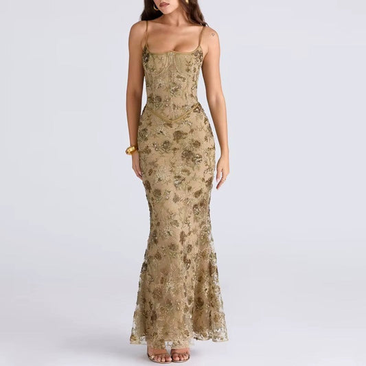 Vienna | Floral Lace Mermaid Maxi Dress