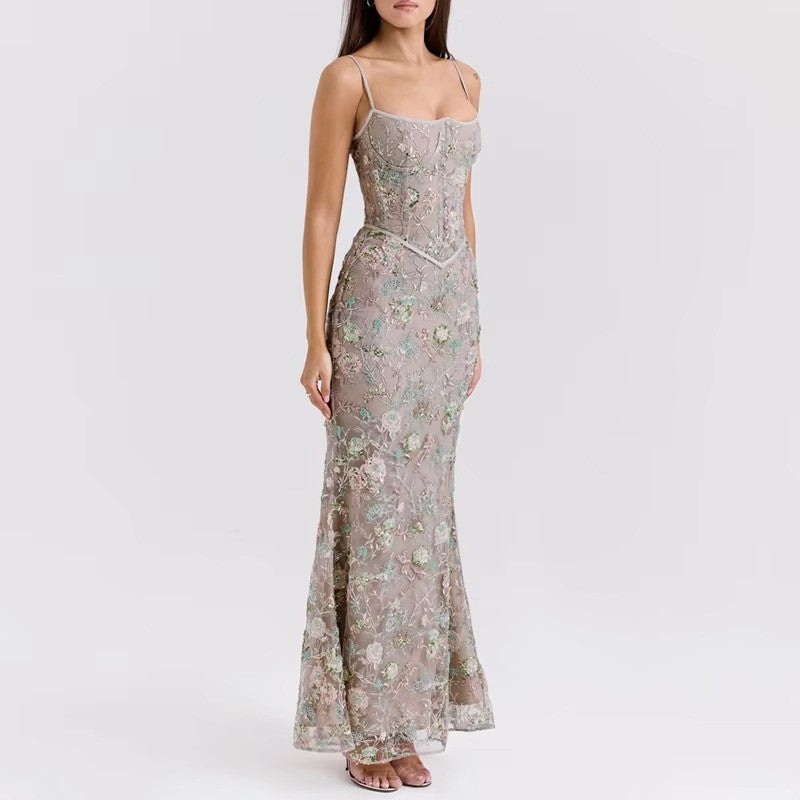 Vienna | Floral Lace Mermaid Maxi Dress