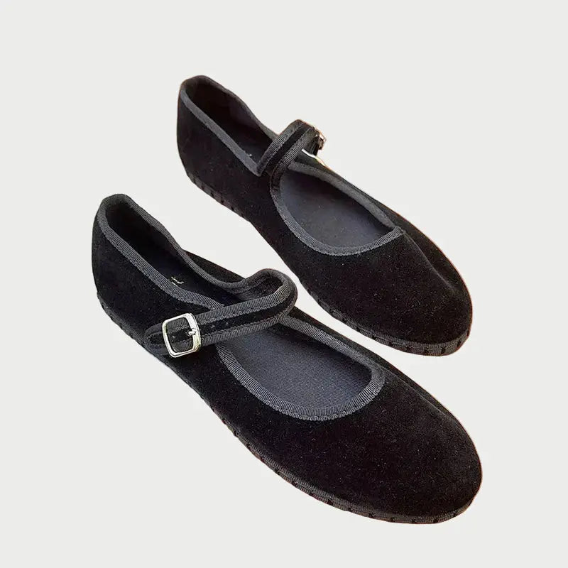 Jessamine | Velvet Ballet Flats