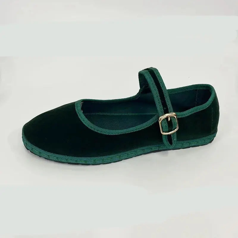 Jessamine | Velvet Ballet Flats