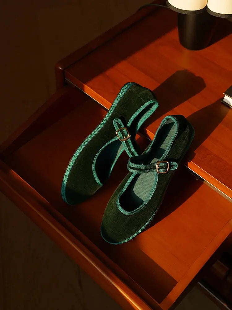Jessamine | Velvet Ballet Flats