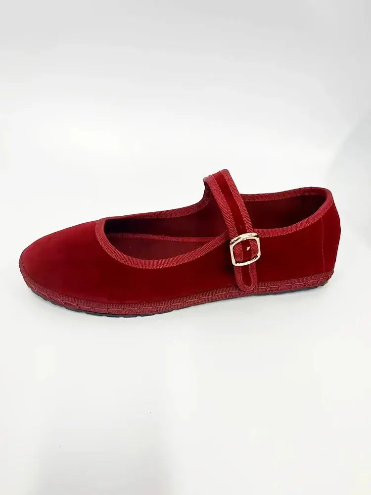 Jessamine | Velvet Ballet Flats