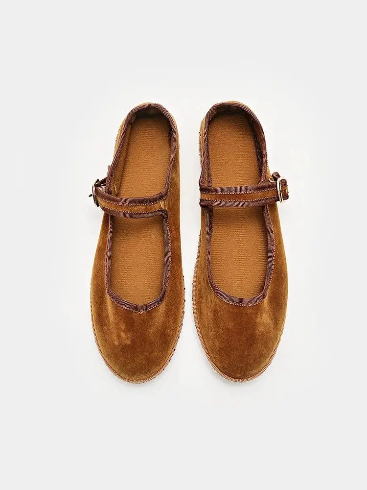 Jessamine | Velvet Ballet Flats