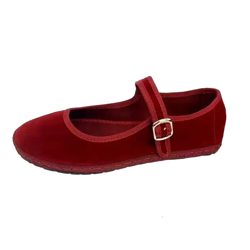 Jessamine | Velvet Ballet Flats