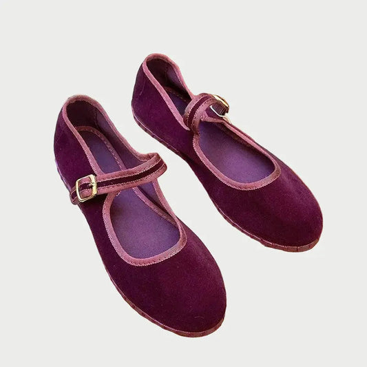 Jessamine | Velvet Ballet Flats