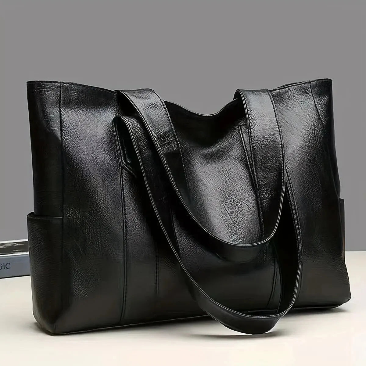 Lyric | Vintage Large Capacity Vegan Tote Bag For Daily Use