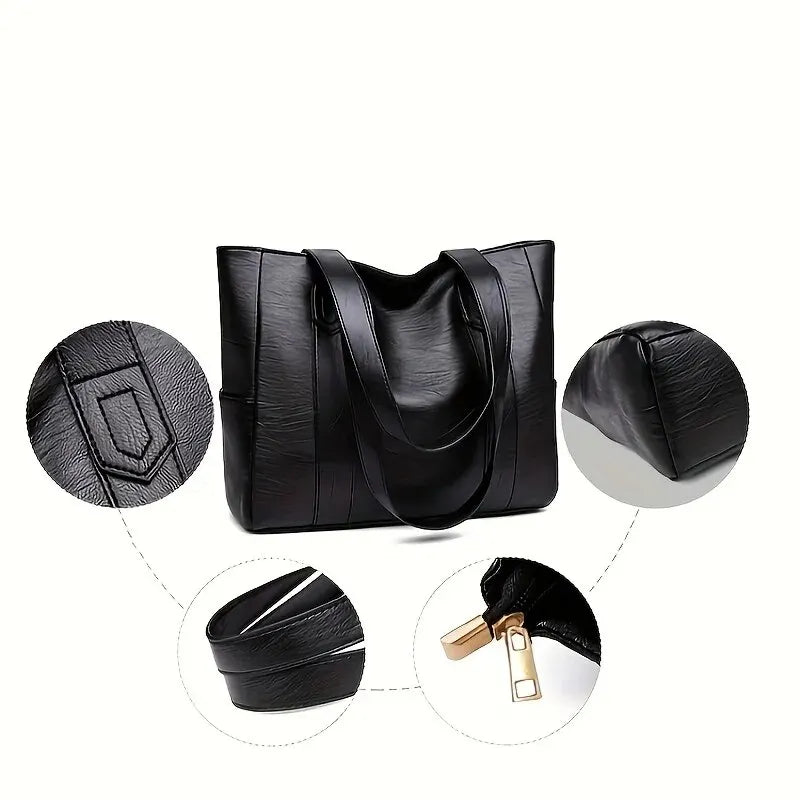 Lyric | Vintage Large Capacity Vegan Tote Bag For Daily Use