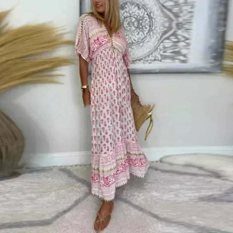 Lucerna | Boho Print Maxi Dress for Autumn