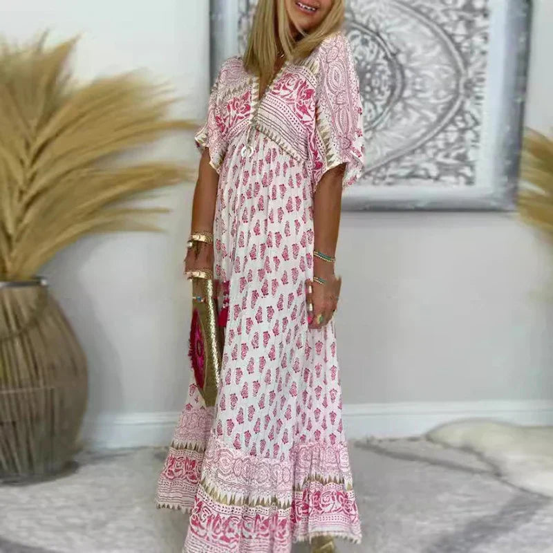Lucerna | Boho Print Maxi Dress for Autumn