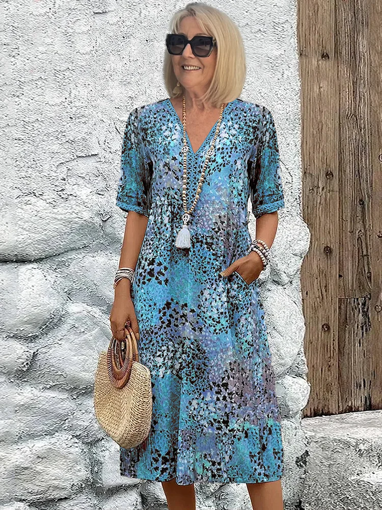 Pallavi | Colorful Midi Dress