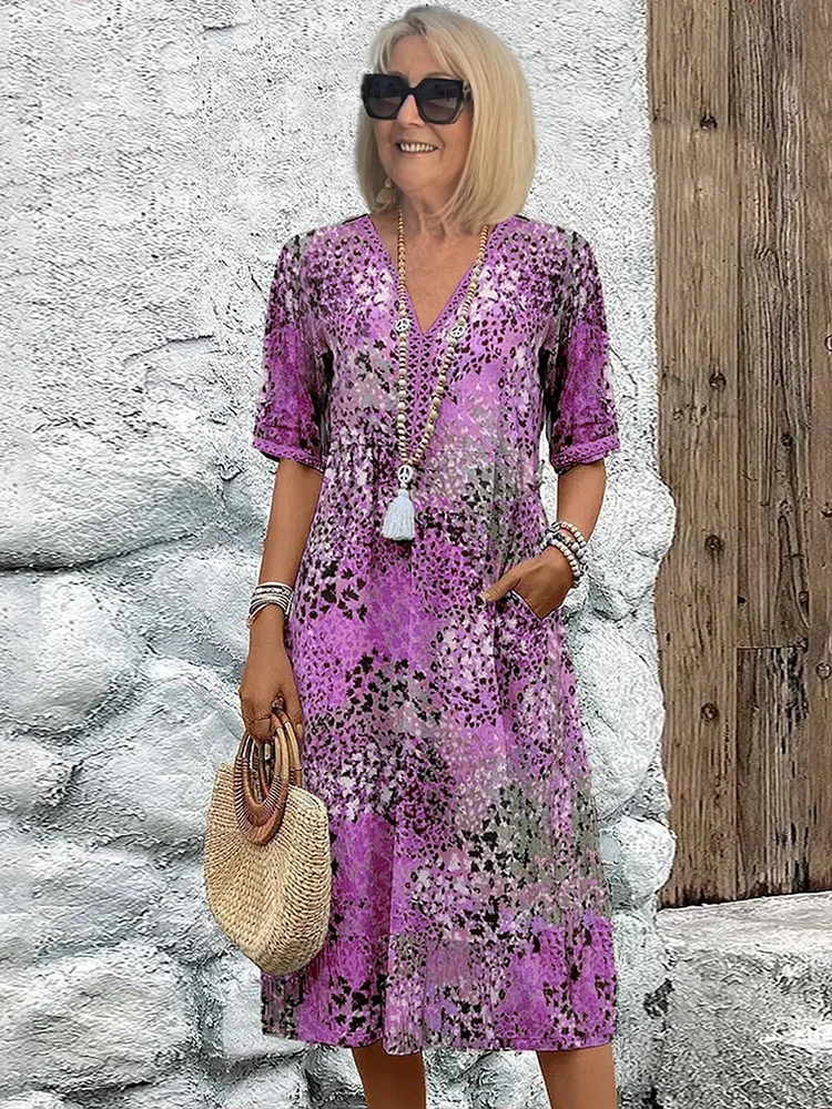 Pallavi | Colorful Midi Dress