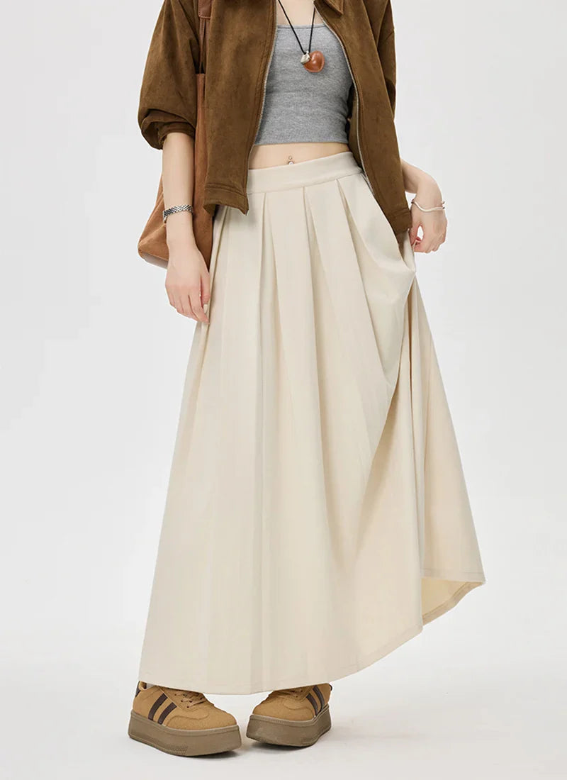 Corvina | Long Pleated Skirt - Elegant & Flowing Design
