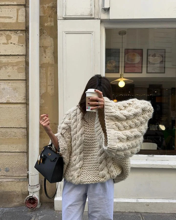 Damalis | Oversized Khaki Sweater