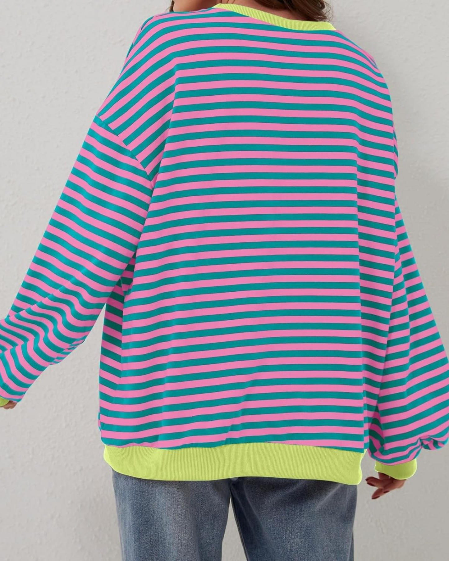 Kaia | Oversized Striped Sweatshirt