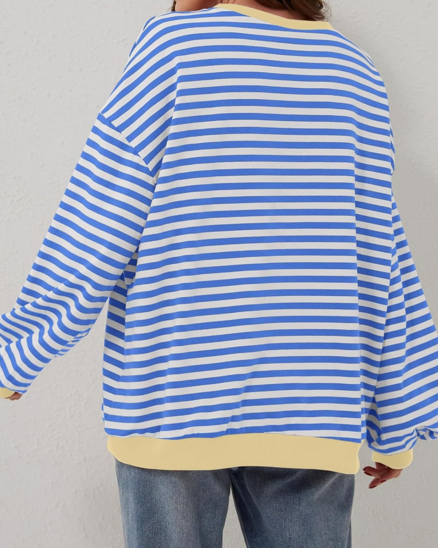 Kaia | Oversized Striped Sweatshirt