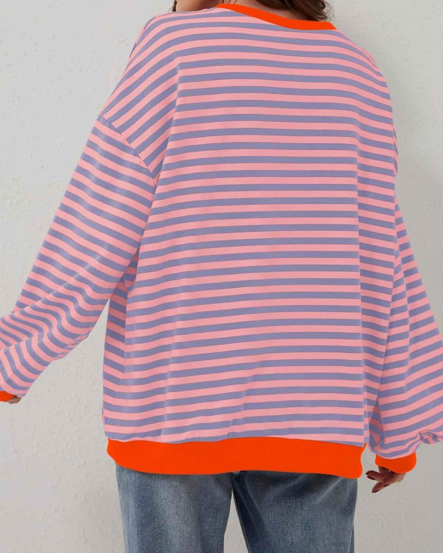 Kaia | Oversized Striped Sweatshirt