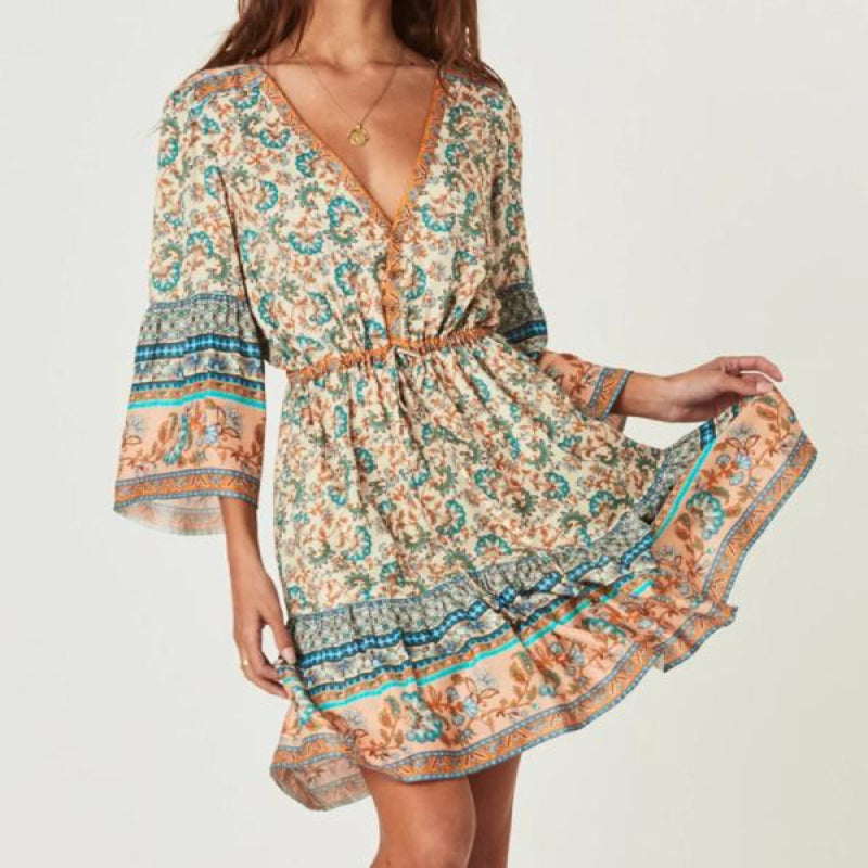 Kalinda | Patchwork Mini Dress