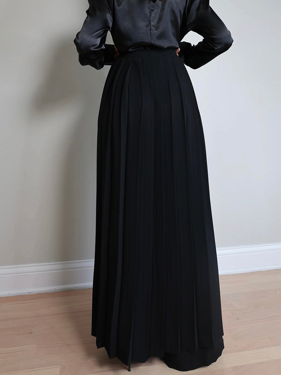 Vesper | Pleated Overskirt Pants Set
