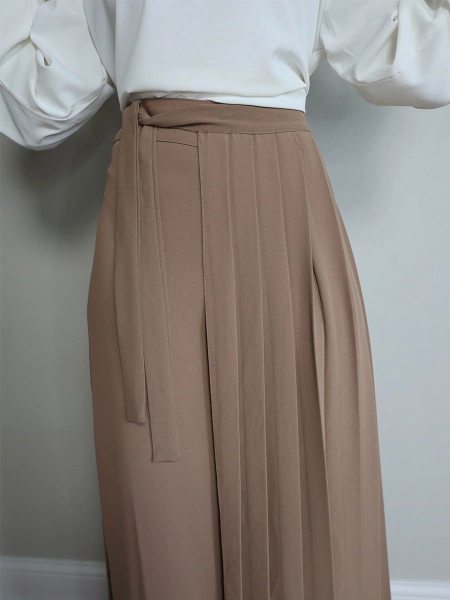 Vesper | Pleated Overskirt Pants Set