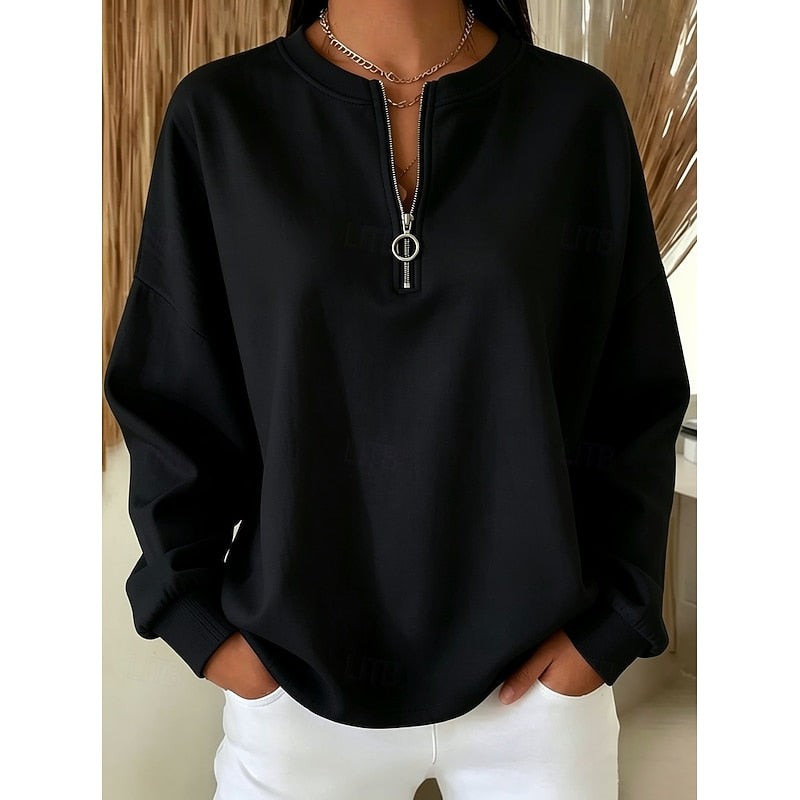 Larkin | Women's Quarter-Zip High-Neck Sweatshirt