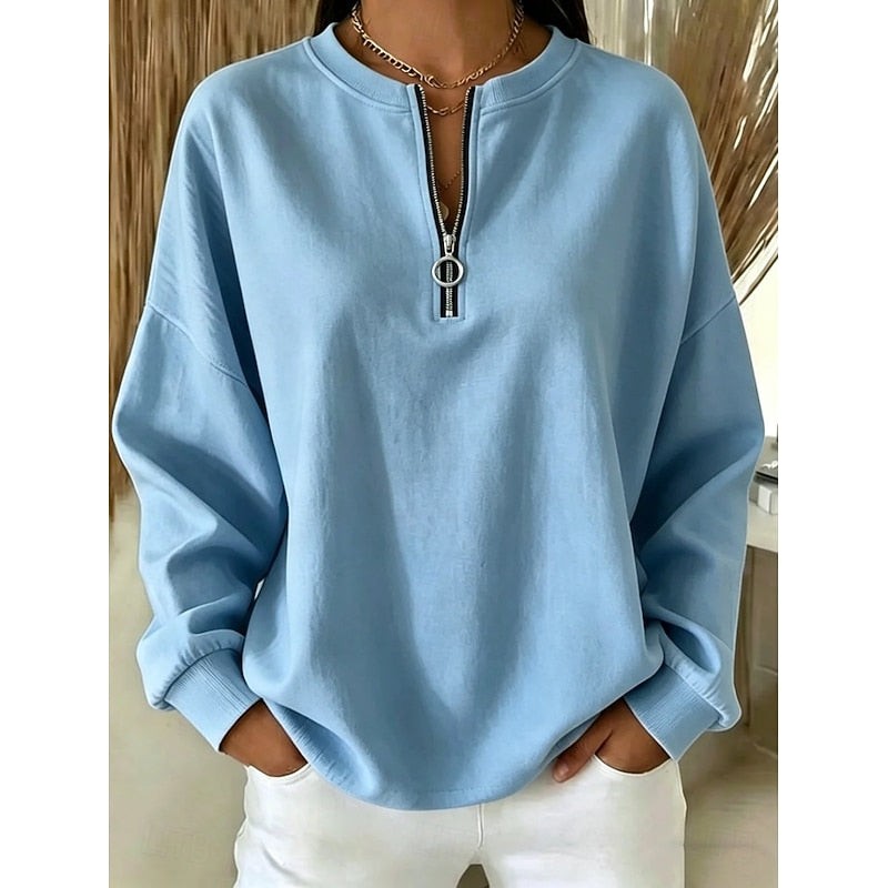 Larkin | Women's Quarter-Zip High-Neck Sweatshirt