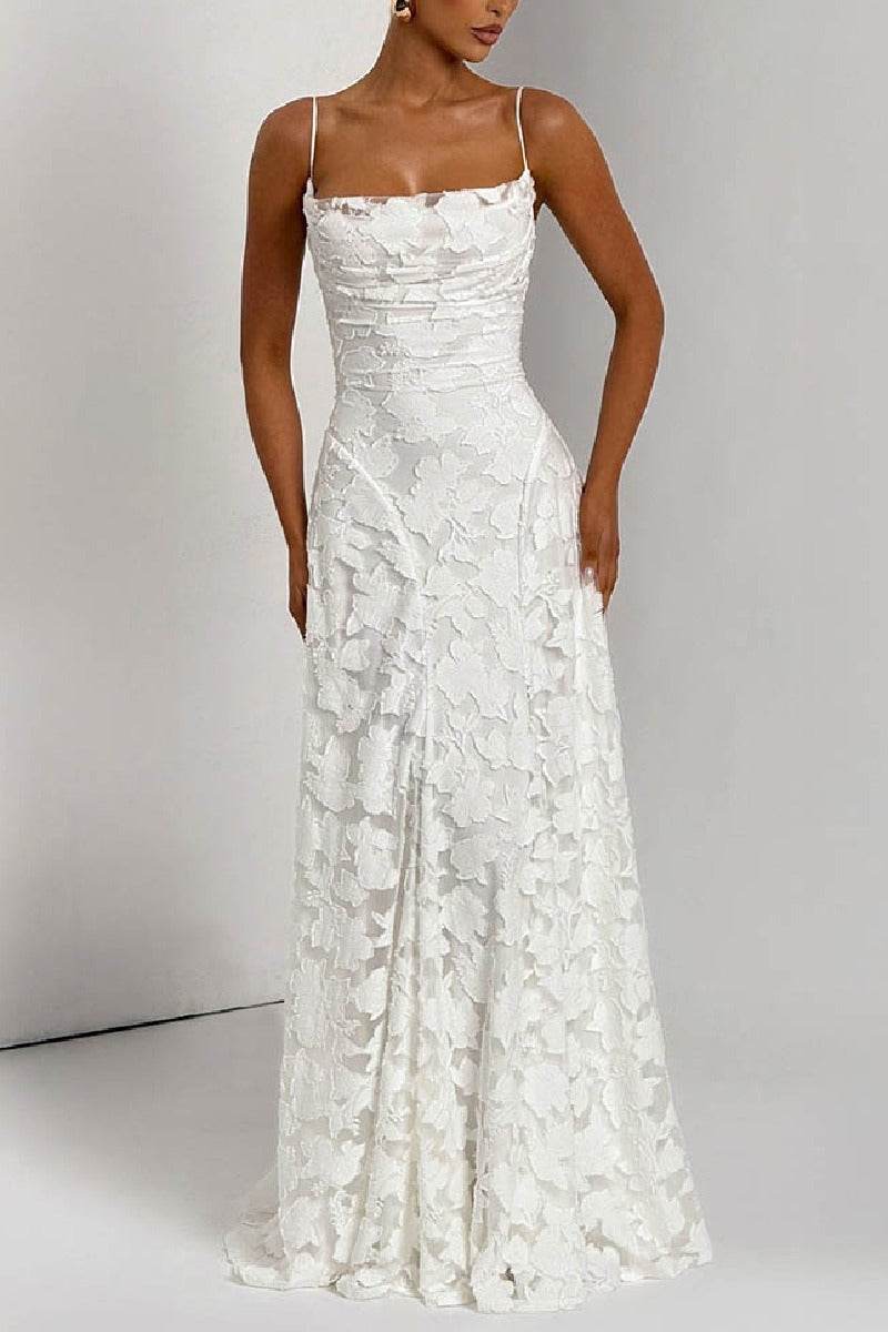 Marisol | Lace A-Line Maxi Evening Dress