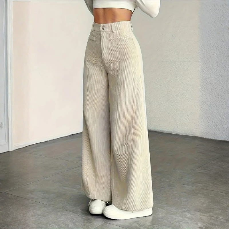 Amabel | High-Waisted Wide-Leg Corduroy Pants photo